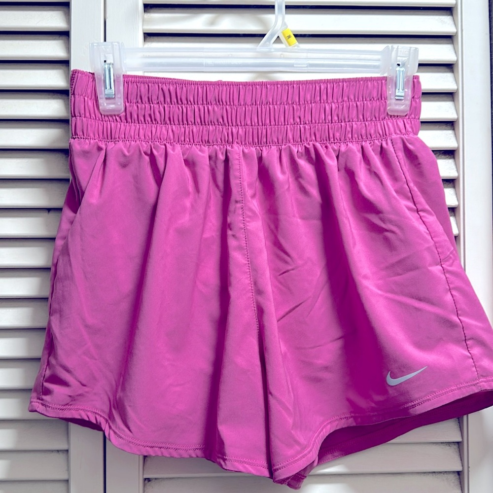 Pink Nike dri fit active shorts